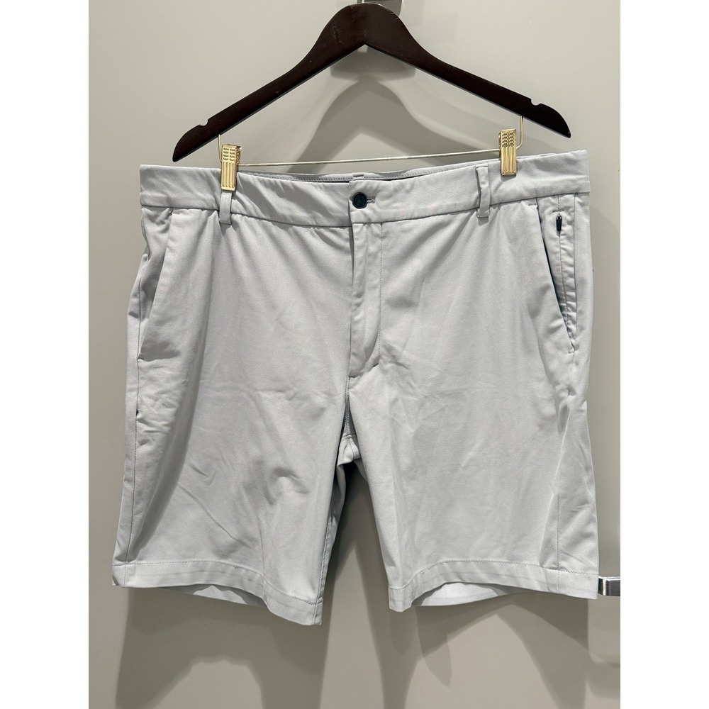 George Golf Shorts Mens Size 40 Light Gray Flat Front Stretch Slash Pocket